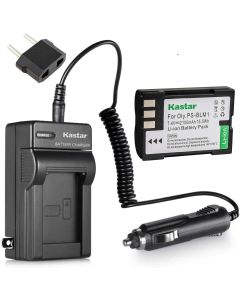Kastar Battery and Charger for Olympus BLM-1 BLM-01 PS-BLM1 and Olympus Camedia C-5060 C-7070 C-8080, E-520 E-30 E-3 E-1, EVOLT E-510 E-300 E-330 E-500, HLD-2 HLD-4